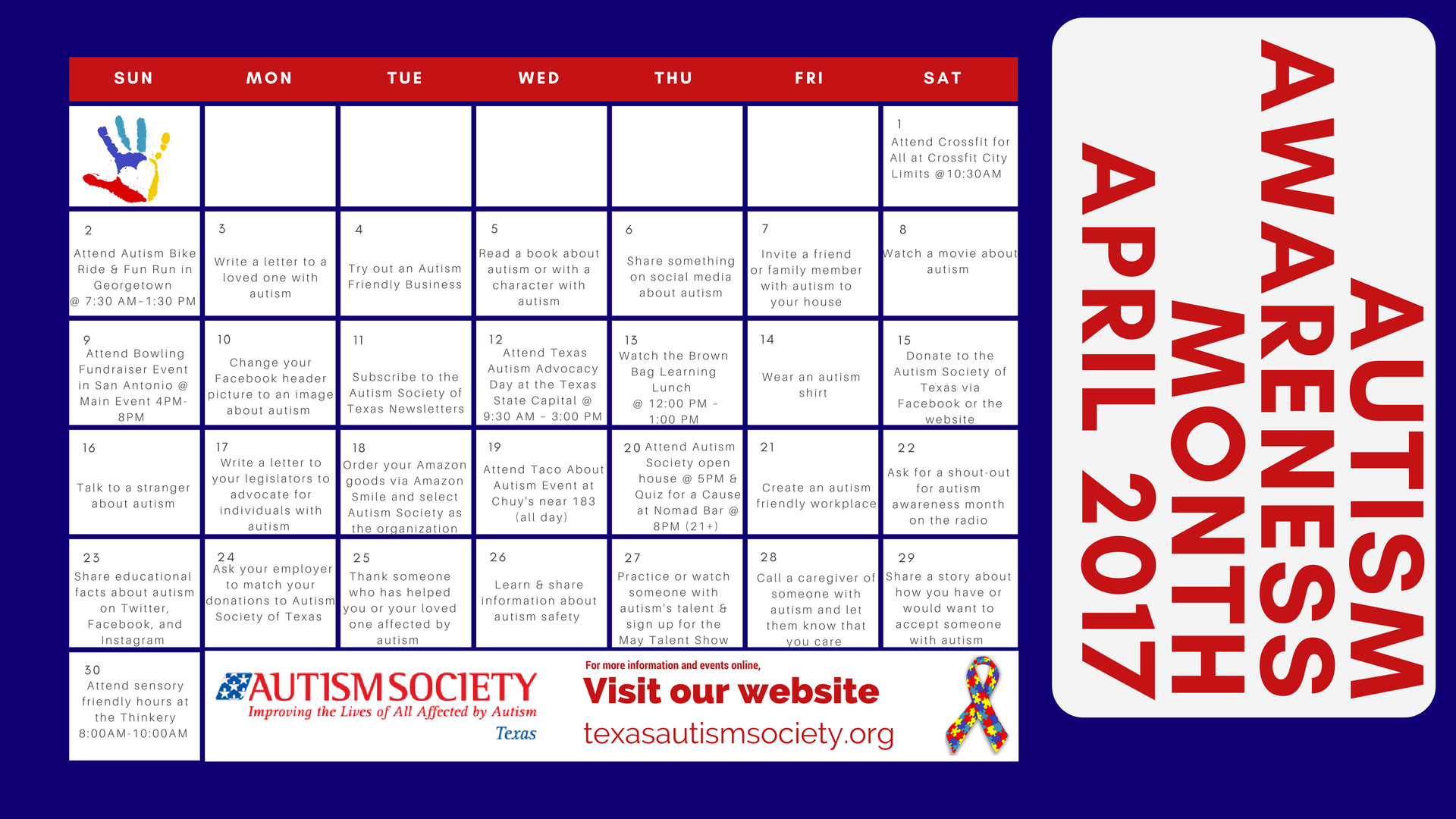 April Is Autism Awareness Month! Autism Society of Texas