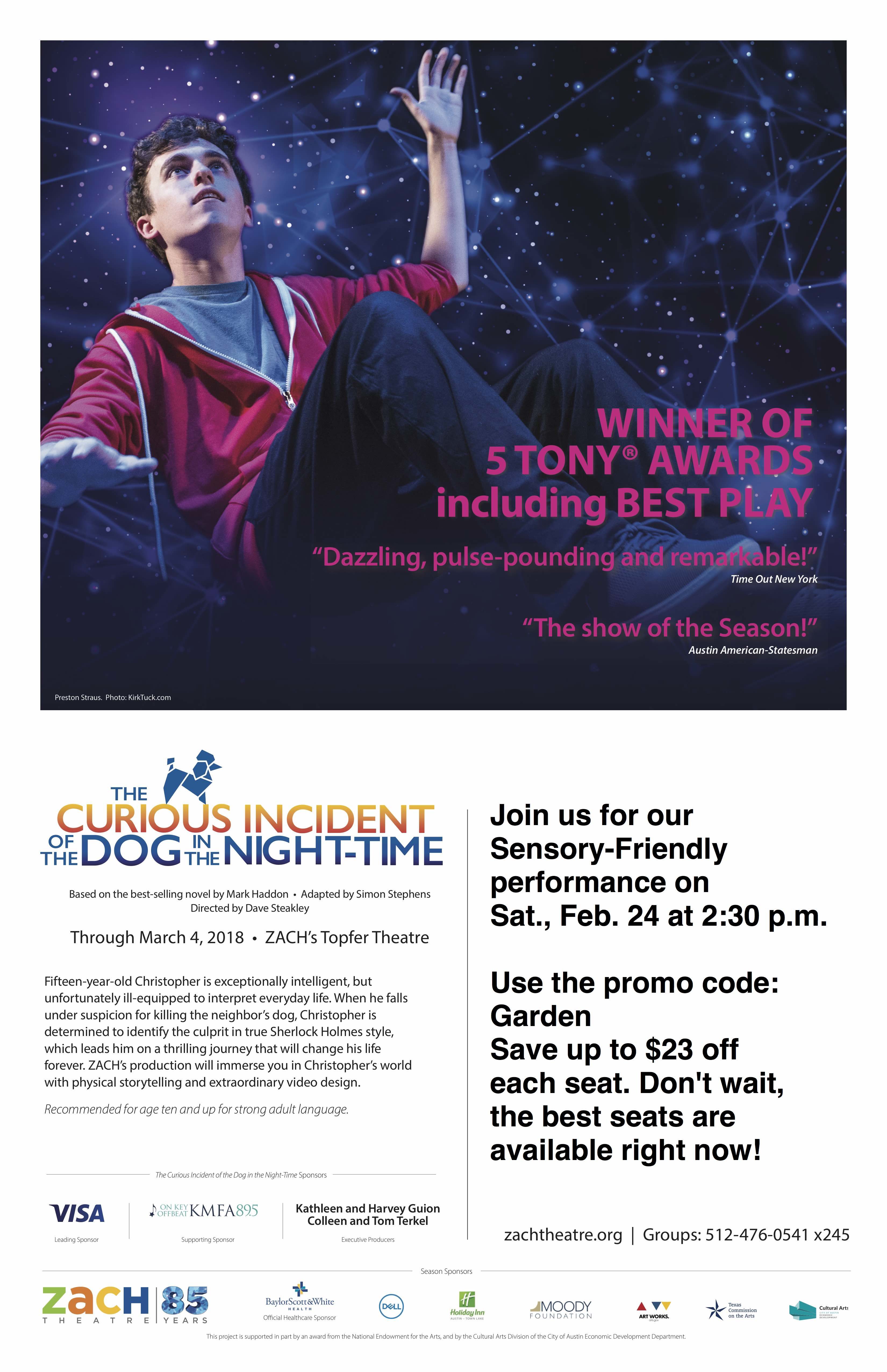 At Art Sensory Friendly Performance Of >> Sensory Friendly Performance The Curious Incident Of The Dog In The At Art Sensory Friendly Performance Of >> Sensory Friendly Performance The Curious Incident Of The Dog In The