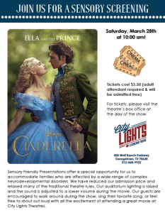 Sensory Screening in Georgetown: "Cinderella" @ Schulman / City Lights Theatres | Georgetown | Texas | United States