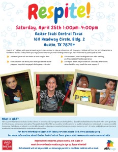 Respite for Kids With Special Needs & Siblings (0-8 only) @ Easter Seals | Austin | Texas | United States
