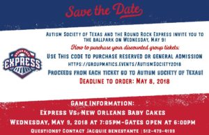 Round Rock Express: Autism Awareness Night @ Dell Diamond