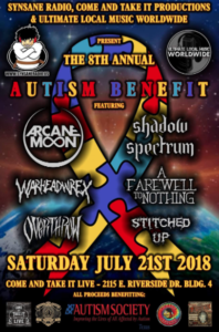 8th Annual Autism Society Benefit - A Night of Metal @ Come and Take It Live