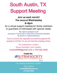 South Austin Support Group (Online) @ Phone or Zoom