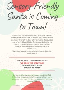 Sensory-Friendly Santa is Coming to Town! @ We Rock The Spectrum