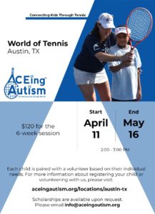 ACEing Autism - Tennis Program @ World of Tennis