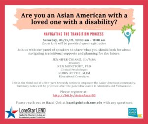Asian Community Parent and Caregiver Support - Navigating the Transition Process @ Navigating the Transition Process