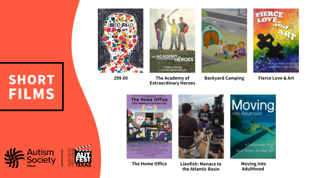 2022 Short Film Selection Posters - 299.00 • The Academy of Extraordinary Heroes Backyard Camping • Fierce Love & Art • The Home Office Lionfish: Menace to the Atlantic Basin • Moving Into Adulthood